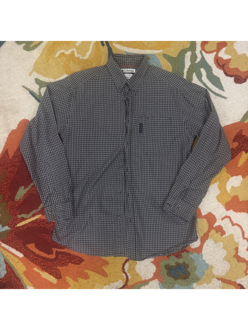 Columbia Sportswear Plaid Button Front Long Sleeve Shirt Men's M